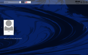 Blue waves flow in turbulent but delicate patterns over a dark background